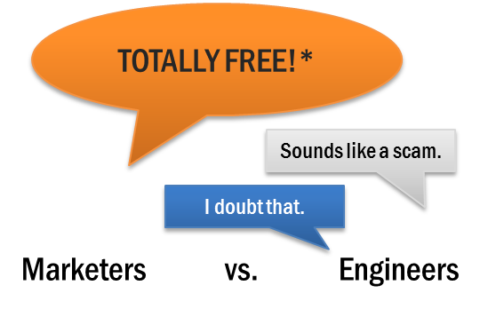 How engineers respond to traditional marketing tactics