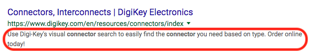 meta description example
