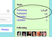 twitter spammer bad following to followers ratio