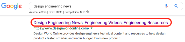 Title Tag Example