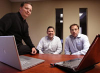 Thomas Ondrey/The Plain Dealer Left to right, Marshall Matheson, vice president of e-new media, and Mike Emich and Scott McCafferty, co-founders of Middleburg Heights-based WTWH Media, have turned a 3-year-old start-up into a $3.4 million print and online enterprise aimed at engineers. 